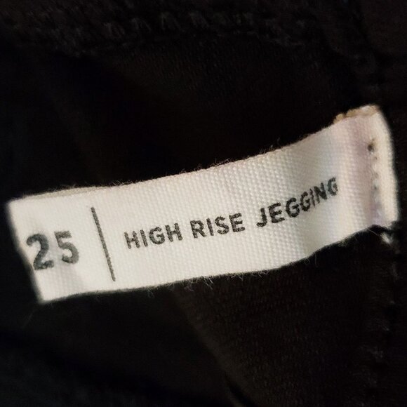 Pacsun Black Ripped Front High Rise Jeggings 25 - Picture 6 of 8